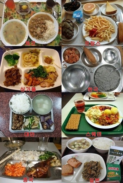 世界の給食の比較画像が話題に　韓国「我が国だけまずそうな写真を選んでる」